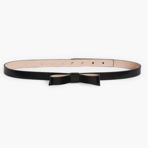 Brand New Kate Spade Black Leather Bow Belt